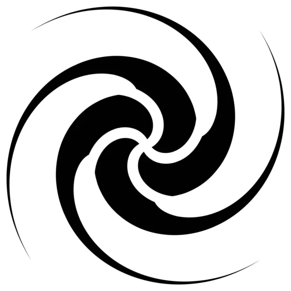 Espiral Remolino Giro Volumen Hélice Remolino Forma Vórtice Líneas Radiales — Vector de stock