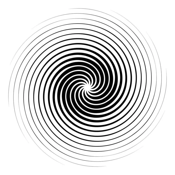 Espiral Remolino Giro Volumen Hélice Remolino Forma Vórtice Líneas Radiales — Vector de stock