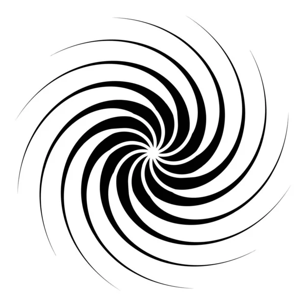 Espiral Remolino Giro Volumen Hélice Remolino Forma Vórtice Líneas Radiales — Vector de stock