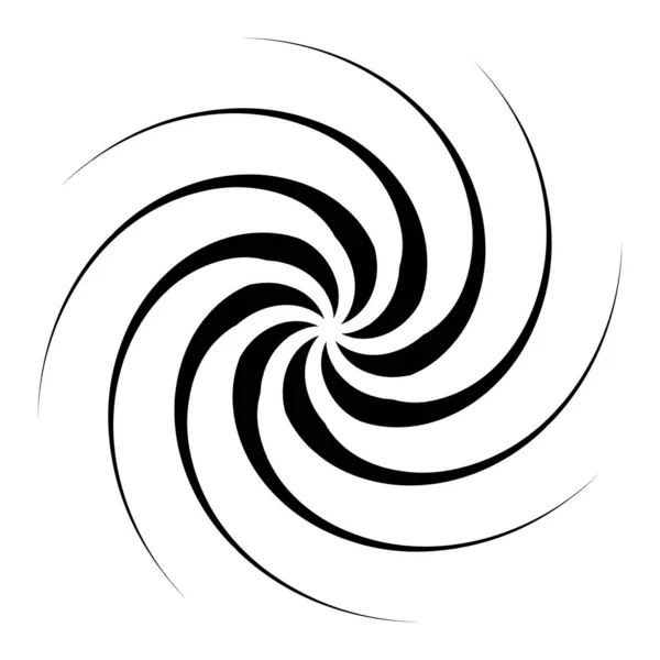 Spiral Swirl Twirl Volute Helix Eddy Vortex Shape Radial Lines — 图库矢量图片