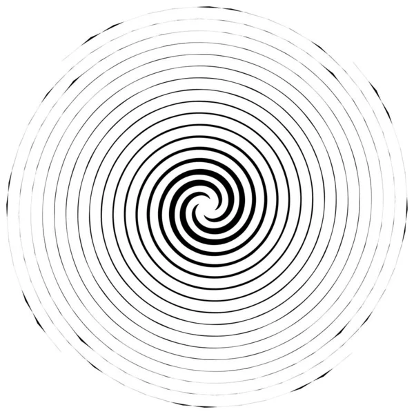 Espiral Remolino Giro Volumen Hélice Remolino Forma Vórtice Líneas Radiales — Vector de stock