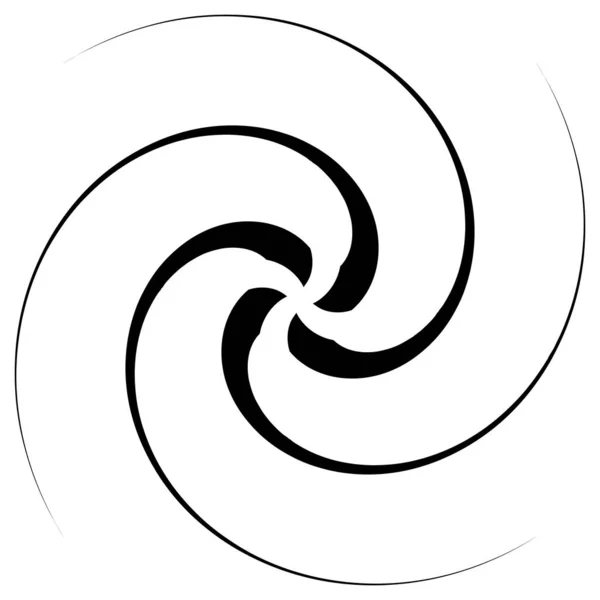 Spirale Wirbel Wirbel Volute Helix Wirbel Und Wirbelform Radiale Linien — Stockvektor