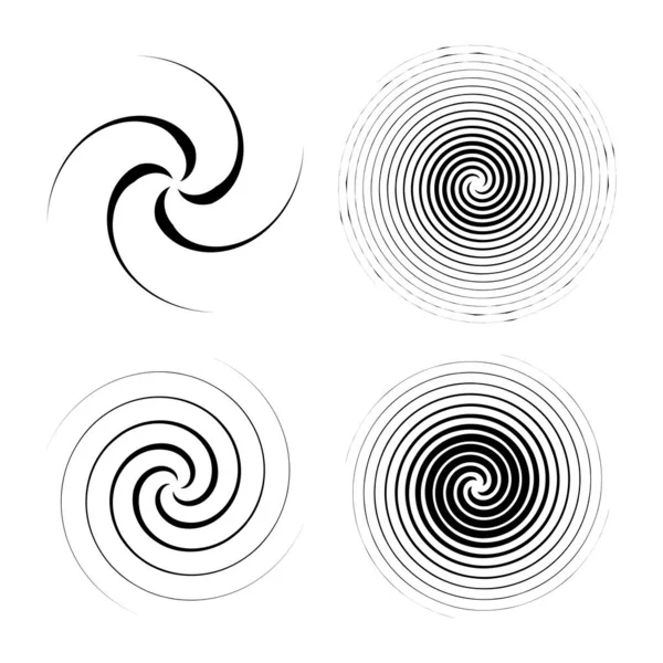 Spiral Swirl Twirl Volute Helix Eddy Vortex Shape Radial Lines — 图库矢量图片