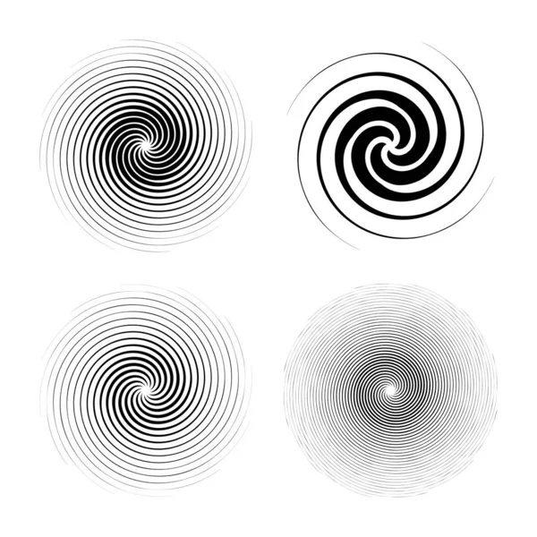 Spiral Swirl Twirl Volute Helix Eddy Vortex Shape Radial Lines — 图库矢量图片