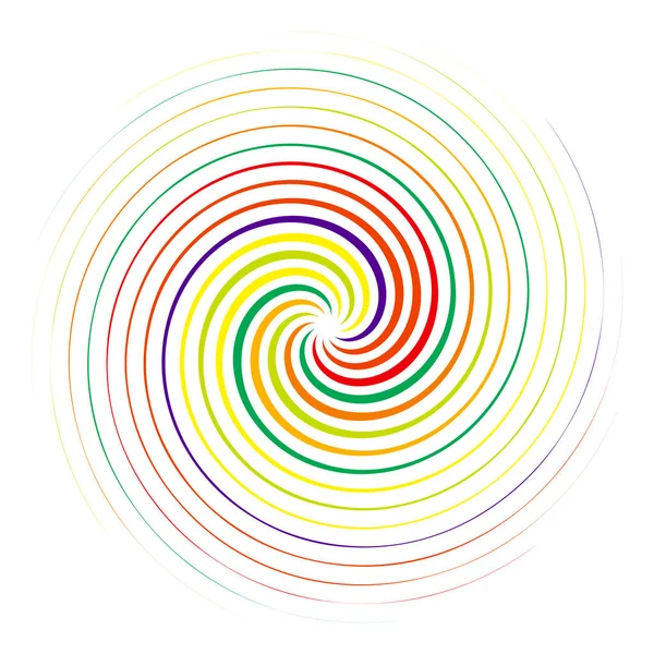 Spirale Tourbillon Tourbillon Volute Hélice Tourbillon Forme Vortex Lignes Radiales — Image vectorielle