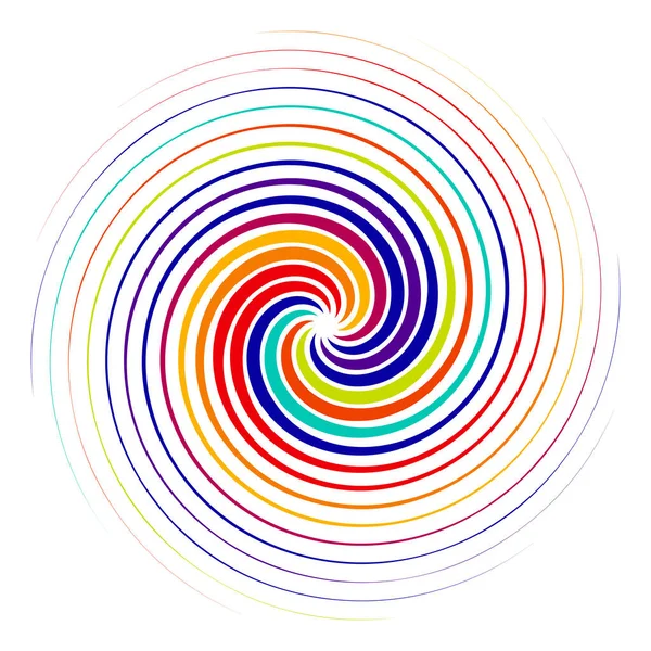 Спираль Вращение Вращение Объемная Эластичная Вихрево Вихревая Форма Радиальные Линии — стоковый вектор