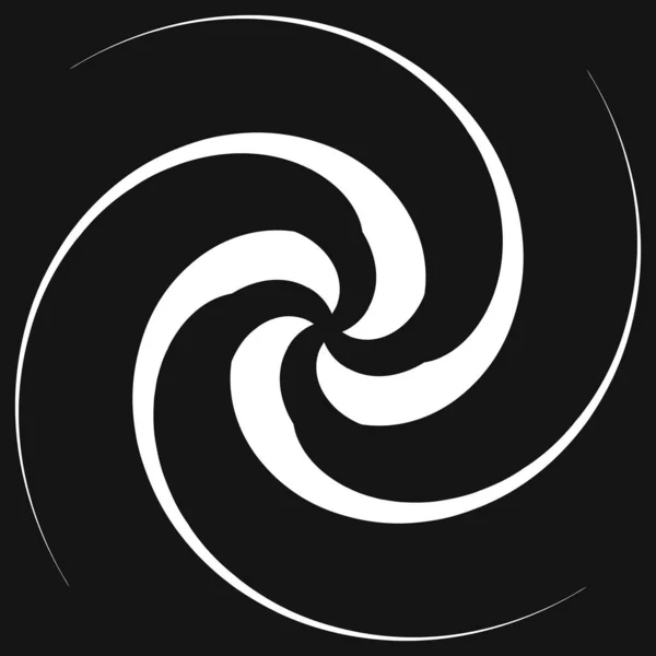 Espiral Remolino Giro Volumen Hélice Remolino Forma Vórtice Líneas Radiales — Vector de stock