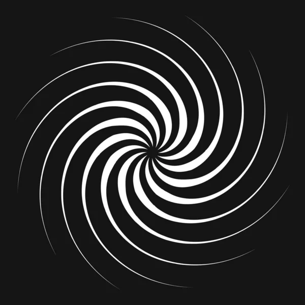 Spiral Swirl Twirl Volute Helix Eddy Vortex Shape Radial Lines — Stock Vector