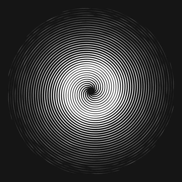 Spirale Wirbel Wirbel Volute Helix Wirbel Und Wirbelform Radiale Linien — Stockvektor