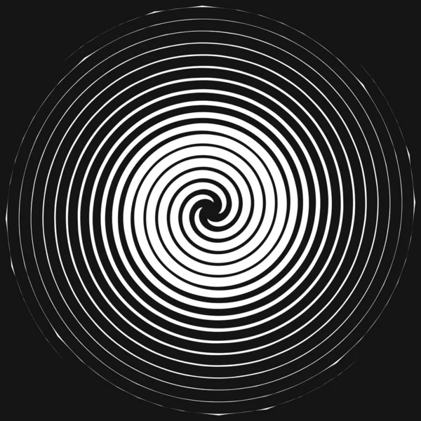 Spirale Vortice Vortice Forma Voluta Elica Orsacchiotto Vortice Linee Radiali — Vettoriale Stock