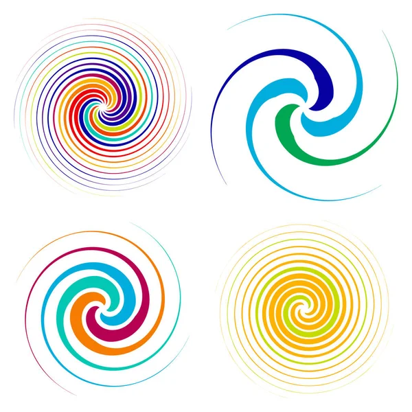 Espiral Remolino Giro Volumen Hélice Remolino Forma Vórtice Líneas Radiales — Archivo Imágenes Vectoriales