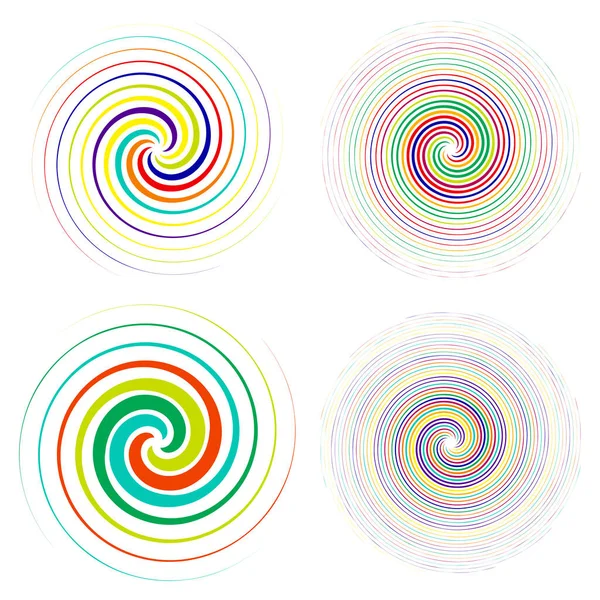 Espiral Remolino Giro Volumen Hélice Remolino Forma Vórtice Líneas Radiales — Vector de stock