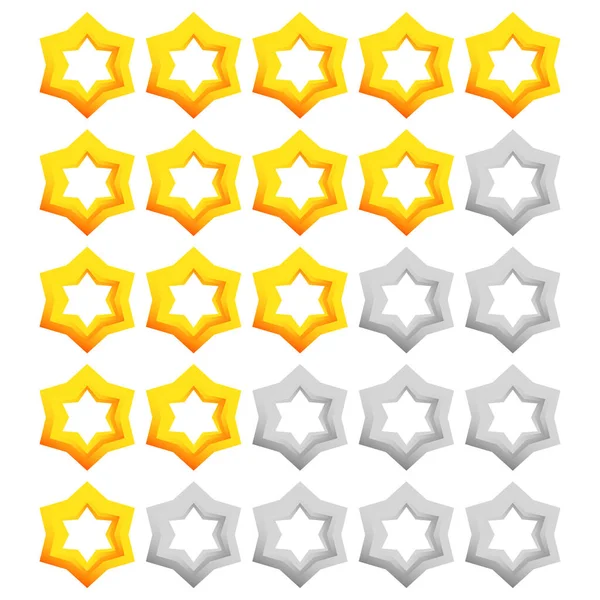 Star Rating Element Value Estimination User Feedback Survey Icon Stock — 图库矢量图片