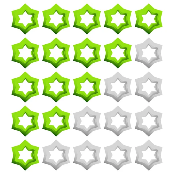 Star Rating Element Value Estimination User Feedback Survey Icon Stock — 图库矢量图片