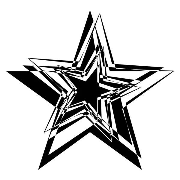 Ícone Estrela Abstrato Elemento Design Ilustração Vetorial Estoque Símbolo Gráficos — Vetor de Stock