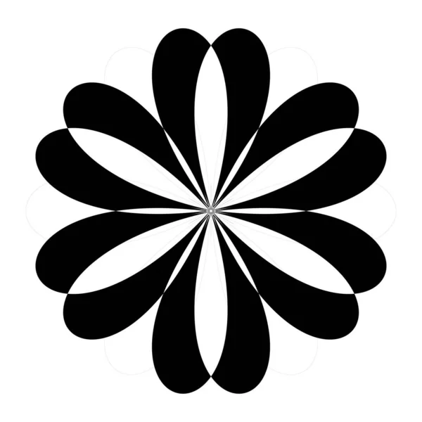 Elemento Geométrico Abstracto Blanco Negro Ilustración Vectores Iconos Gráficos Clip — Archivo Imágenes Vectoriales