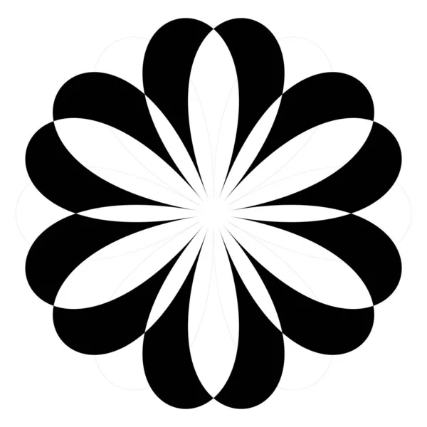 Abstrakti Mustavalkoinen Geometrinen Elementti Ikoni Varastossa Vektori Kuvitus Clip Art — vektorikuva