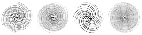 Spiral Virvlande Virvlande Element Volfram Spiral Virvel Krusning Form Stock — Stock vektor