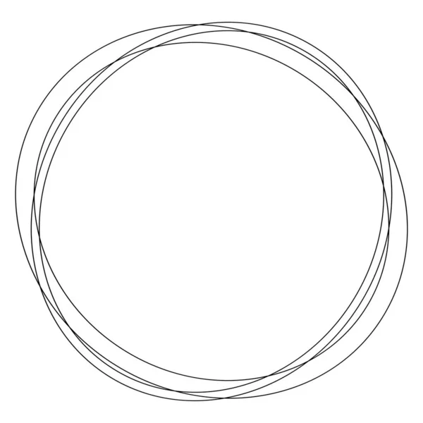 Krabbel Doodle Schetsmatige Schets Cirkels Voorraad Vector Illustratie Clip Art — Stockvector
