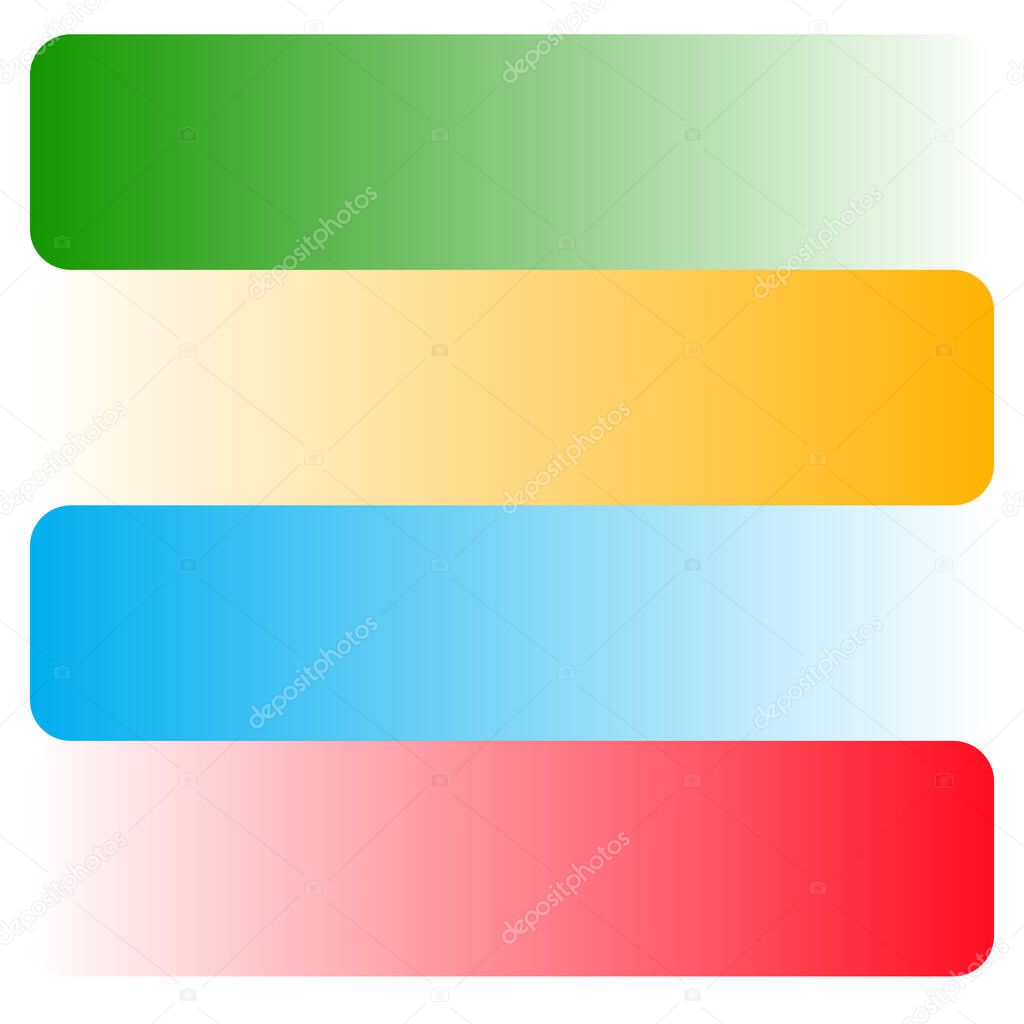 Alternating bars, rectangles simple infographic banner template  stock vector illustration, clip-art graphics.
