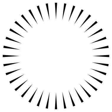 Radikal, konsantre, dairesel üçgenler şekil, tasarım ögesi, ikon stok vektör illüstrasyonu, klip- sanat grafikleri.