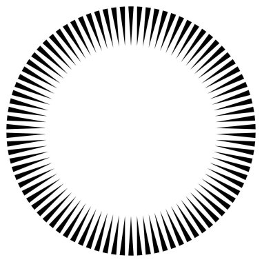 Radikal, konsantre, dairesel üçgenler şekil, tasarım ögesi, ikon stok vektör illüstrasyonu, klip- sanat grafikleri.