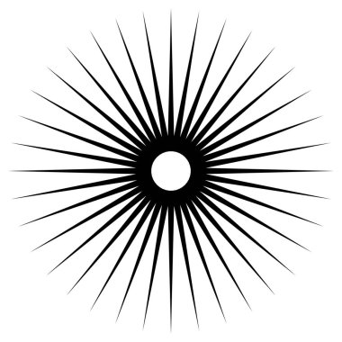 Radikal, konsantre, dairesel üçgenler şekil, tasarım ögesi, ikon stok vektör illüstrasyonu, klip- sanat grafikleri.