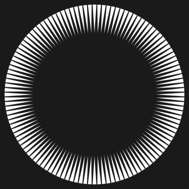 Radikal, konsantre, dairesel üçgenler şekil, tasarım ögesi, ikon stok vektör illüstrasyonu, klip- sanat grafikleri.