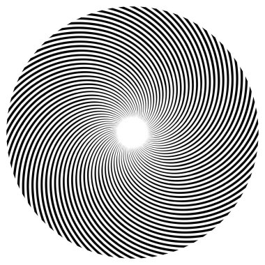 Volt, sarmal, girdap tasarım elementi, ikon. Döndür, döndür, döndür. Döndürme vektör illüstrasyonu, klip- sanat grafikleri ile radikal, yayılan çizgiler.