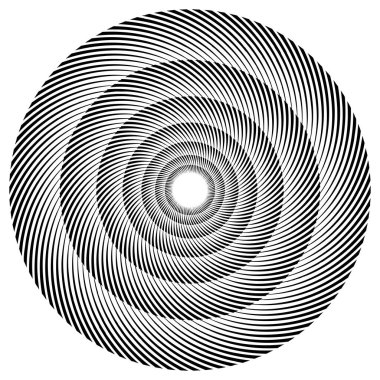 Volt, sarmal, girdap tasarım elementi, ikon. Döndür, döndür, döndür. Döndürme vektör illüstrasyonu, klip- sanat grafikleri ile radikal, yayılan çizgiler.