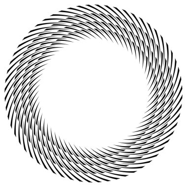 Volt, sarmal, girdap tasarım elementi, ikon. Döndür, döndür, döndür. Döndürme vektör illüstrasyonu, klip- sanat grafikleri ile radikal, yayılan çizgiler.