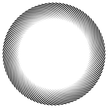 Volt, sarmal, girdap tasarım elementi, ikon. Döndür, döndür, döndür. Döndürme vektör illüstrasyonu, klip- sanat grafikleri ile radikal, yayılan çizgiler.