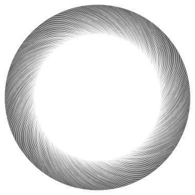 Volt, sarmal, girdap tasarım elementi, ikon. Döndür, döndür, döndür. Döndürme vektör illüstrasyonu, klip- sanat grafikleri ile radikal, yayılan çizgiler.