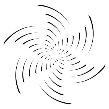 Volt, sarmal, girdap tasarım elementi, ikon. Döndür, döndür, döndür. Döndürme vektör illüstrasyonu, klip- sanat grafikleri ile radikal, yayılan çizgiler.