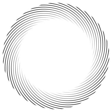 Volt, sarmal, girdap tasarım elementi, ikon. Döndür, döndür, döndür. Döndürme vektör illüstrasyonu, klip- sanat grafikleri ile radikal, yayılan çizgiler.