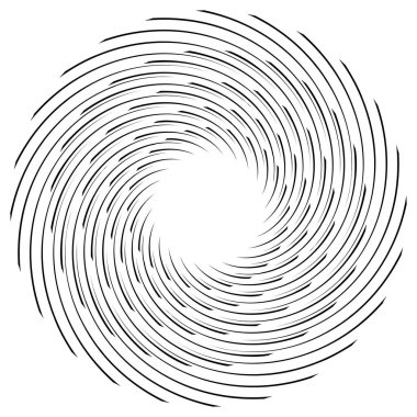 Volt, sarmal, girdap tasarım elementi, ikon. Döndür, döndür, döndür. Döndürme vektör illüstrasyonu, klip- sanat grafikleri ile radikal, yayılan çizgiler.