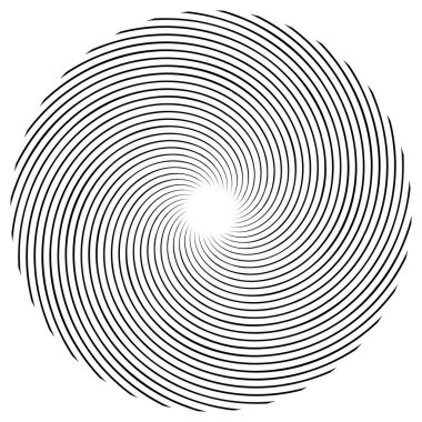 Volt, sarmal, girdap tasarım elementi, ikon. Döndür, döndür, döndür. Döndürme vektör illüstrasyonu, klip- sanat grafikleri ile radikal, yayılan çizgiler.