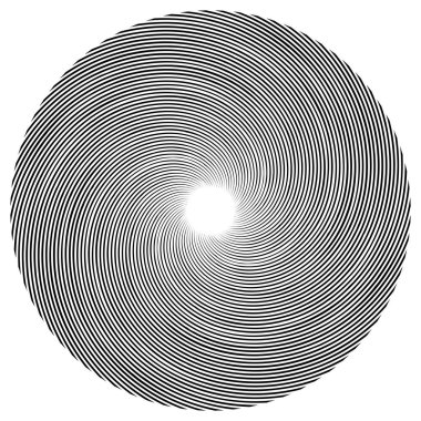 Volt, sarmal, girdap tasarım elementi, ikon. Döndür, döndür, döndür. Döndürme vektör illüstrasyonu, klip- sanat grafikleri ile radikal, yayılan çizgiler.