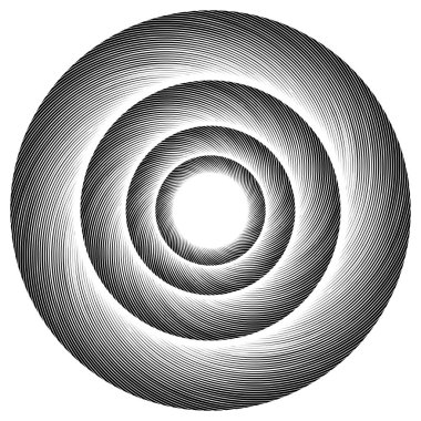 Volt, sarmal, girdap tasarım elementi, ikon. Döndür, döndür, döndür. Döndürme vektör illüstrasyonu, klip- sanat grafikleri ile radikal, yayılan çizgiler.