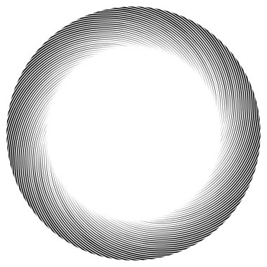 Volt, sarmal, girdap tasarım elementi, ikon. Döndür, döndür, döndür. Döndürme vektör illüstrasyonu, klip- sanat grafikleri ile radikal, yayılan çizgiler.