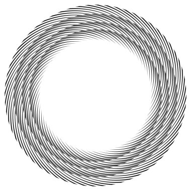 Volt, sarmal, girdap tasarım elementi, ikon. Döndür, döndür, döndür. Döndürme vektör illüstrasyonu, klip- sanat grafikleri ile radikal, yayılan çizgiler.