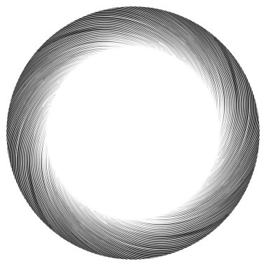 Volt, sarmal, girdap tasarım elementi, ikon. Döndür, döndür, döndür. Döndürme vektör illüstrasyonu, klip- sanat grafikleri ile radikal, yayılan çizgiler.