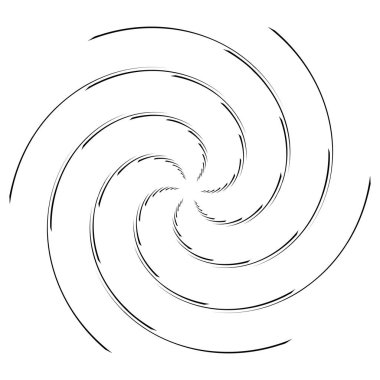 Volt, sarmal, girdap tasarım elementi, ikon. Döndür, döndür, döndür. Döndürme vektör illüstrasyonu, klip- sanat grafikleri ile radikal, yayılan çizgiler.