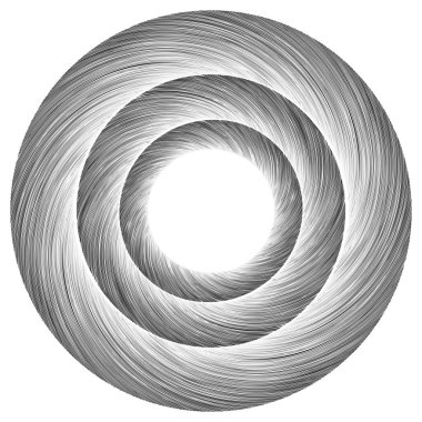 Volt, sarmal, girdap tasarım elementi, ikon. Döndür, döndür, döndür. Döndürme vektör illüstrasyonu, klip- sanat grafikleri ile radikal, yayılan çizgiler.