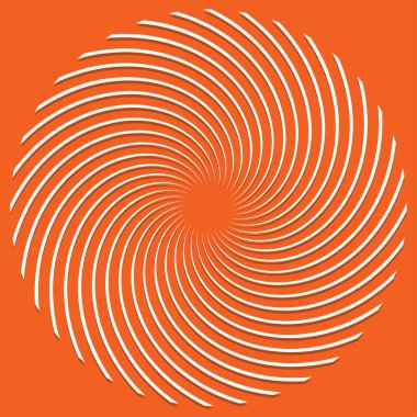 Volt, sarmal, girdap tasarım elementi, ikon. Döndür, döndür, döndür. Döndürme vektör illüstrasyonu, klip- sanat grafikleri ile radikal, yayılan çizgiler.