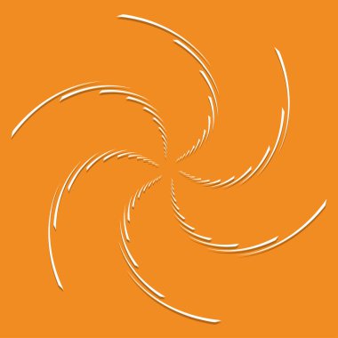 Volt, sarmal, girdap tasarım elementi, ikon. Döndür, döndür, döndür. Döndürme vektör illüstrasyonu, klip- sanat grafikleri ile radikal, yayılan çizgiler.