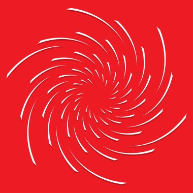 Volt, sarmal, girdap tasarım elementi, ikon. Döndür, döndür, döndür. Döndürme vektör illüstrasyonu, klip- sanat grafikleri ile radikal, yayılan çizgiler.