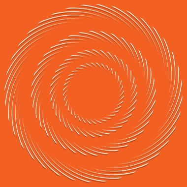 Volt, sarmal, girdap tasarım elementi, ikon. Döndür, döndür, döndür. Döndürme vektör illüstrasyonu, klip- sanat grafikleri ile radikal, yayılan çizgiler.