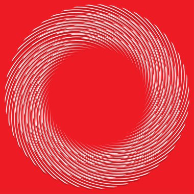 Volt, sarmal, girdap tasarım elementi, ikon. Döndür, döndür, döndür. Döndürme vektör illüstrasyonu, klip- sanat grafikleri ile radikal, yayılan çizgiler.