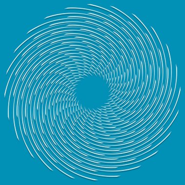 Volt, sarmal, girdap tasarım elementi, ikon. Döndür, döndür, döndür. Döndürme vektör illüstrasyonu, klip- sanat grafikleri ile radikal, yayılan çizgiler.